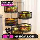[Compra 1 y llévate 2] Frutera Articulada de Acero Inoxidable Giratoria de 3/4/5 Niveles + REGALO: Kit de Utensilios de Cocina