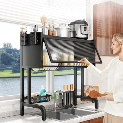 Organizador de Cocina Multifuncional de Acero Inoxidable + REGALO: Kit de Utensilios