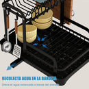 Escurridor 3 en 1 de Acero Inoxidable Multifuncional con Asas Plegables y Base Antideslizante + REGALO: Kit de Utensilios de Cocina