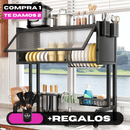 Organizador de Cocina Multifuncional de Acero Inoxidable + REGALO: Kit de Utensilios